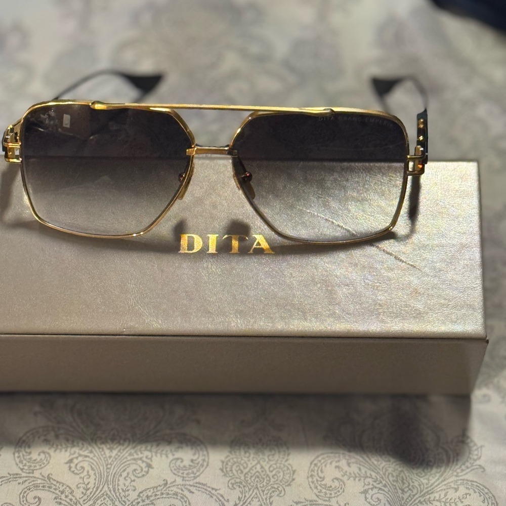 DITA GRAND-EMPERIK Gold Frame Sunglasses with Dark Lenses